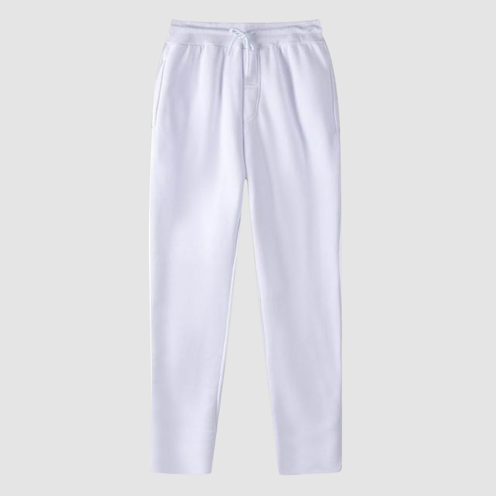 thumbnail image 4 of Pantalones de chándal con forro polar para mujer: cintura alta, bajo con volantes, cintura elástica; pantalones anchos de poliéster con bolsillos; aptos para uso informal/deportivo; tallas S-XXXL., 4 of 4